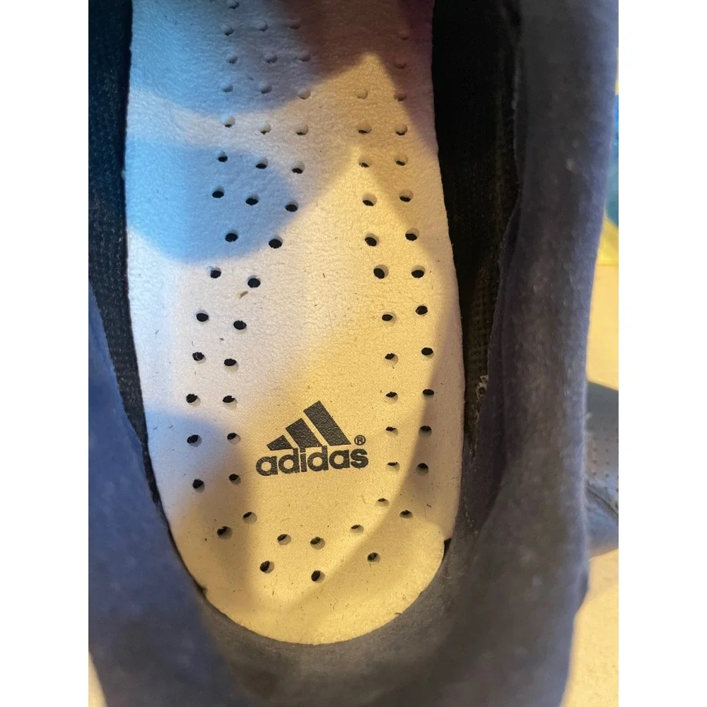 Adidas Enmei Slip On Martial Arts Shoes Mens 7.5 Navy Blue Leather 382637 NEW